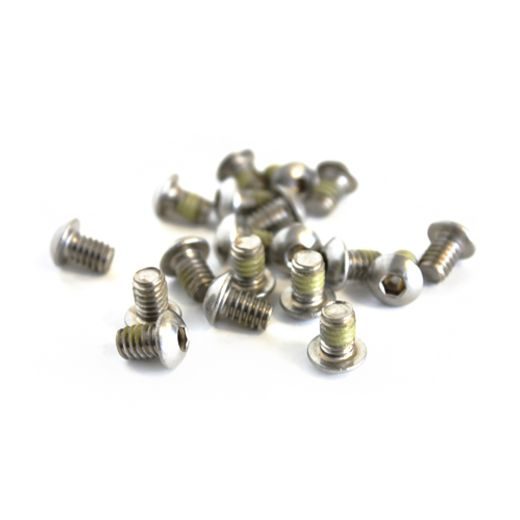 BIG GUN 1/4 X 20 X3/8 BASE PLATE ALLEN SCREWS (4PK) - BUTTON HEAD (SILVER)