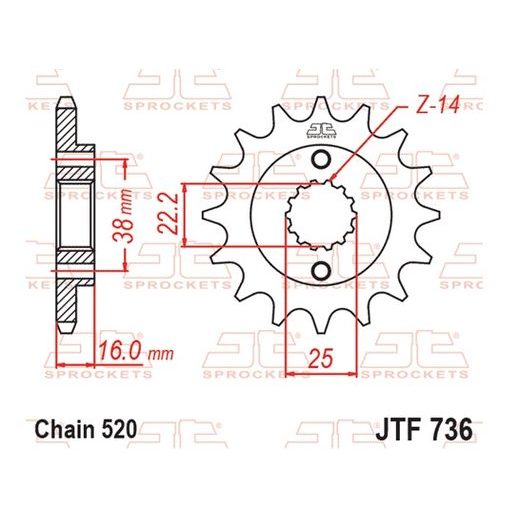 ŘETĚZOVÁ SADA EK - ZLATÝ ŘETĚZ 520 MVXZ, X-KROUŽEK, KOLEČKO JT POGUMOVANÉ, ROZETA SUPERSPROX PRO DUCATI 888 STRADA BIPOSTO 1993-1994