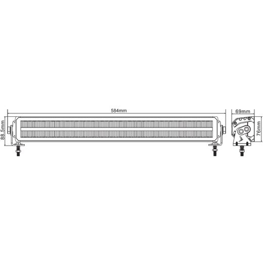 SHARK LED LIGHT BAR EU HOMOLOGATED OSRAM 22", 108W