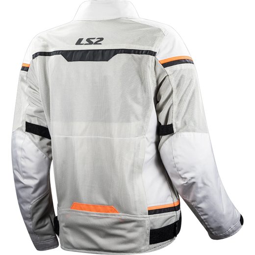 LS2 RIVA LADY JACKET LIGHT GREY H-V ORANGE