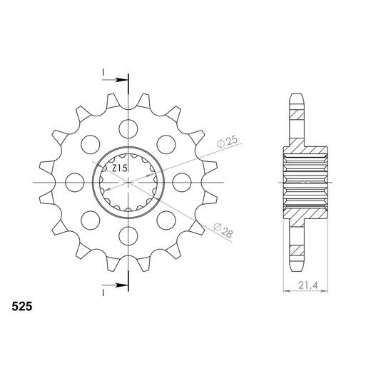 ŘETĚZOVÁ SADA EK - STŘÍBRNÝ ŘETĚZ 525 SRX, X-KROUŽEK, KOLEČKO SUPERSPROX, ROZETA SUPERSPROX PRO APRILIA DORSODURO 900 2017-2021