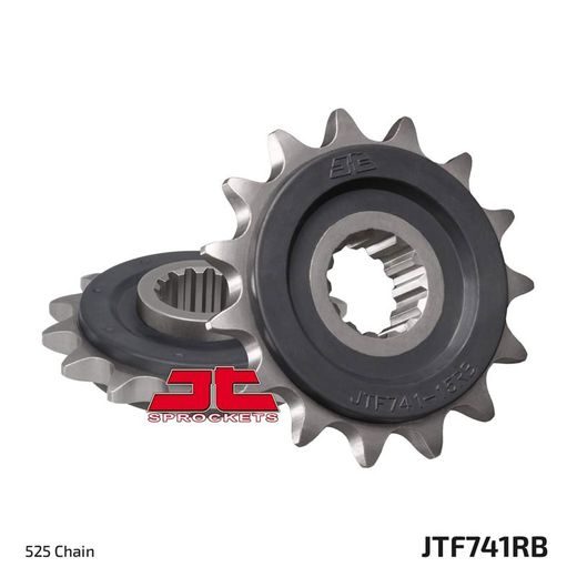 ŘETĚZOVÉ KOLEČKO JT JTF 741-15RB 15 ZUBŮ, 525 POGUMOVANÉ