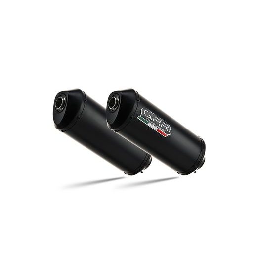 DVOJITÁ KONCOVKA VÝFUKU SLIP-ON GPR GHISA Y.61.GHI MATNÁ ČERNÁ PRO YAMAHA BT 1100 BULLDOG 2002-2007