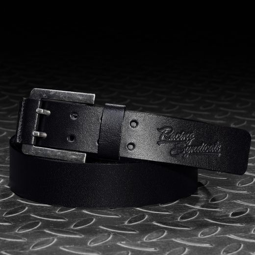 KOŽENÝ PÁSEK DOUBLE BLACK