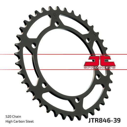 ŘETĚZOVÁ SADA EK - ZLATÝ ŘETĚZ 520 MVXZ, X-KROUŽEK, KOLEČKO JT POGUMOVANÉ, ROZETA JT PRO YAMAHA SZR 660 1996-1998
