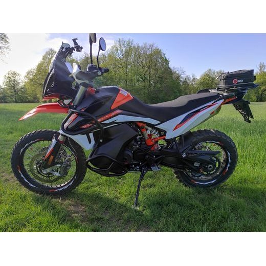 OCHRANNÉ RÁMY MOTORU RDMOTO CF130KD MATNÁ ČERNÁ VRCHNÍ A SPODNÍ PRO KTM ADVENTURE 790 / R 2019-2020, KTM ADVENTURE 890 /R/L 2021-2022
