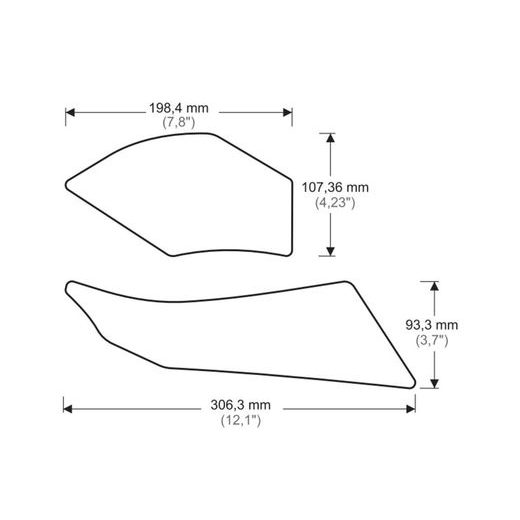 BOČNÍ CHRÁNIČE NÁDRŽE PUIG ANTI-SLIP 20069N ČERNÝ