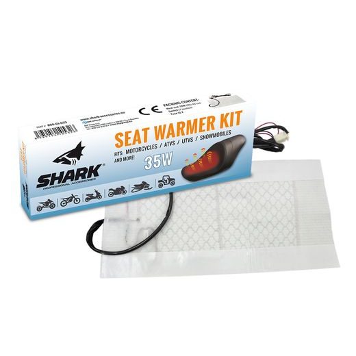 SHARK VYHŘÍVÁNÍ SEDADLA PRO SKÚTRY/ČTYŘKOLKY/MOTOCYKLY,12V,35WATT, 19,5X39,5CM
