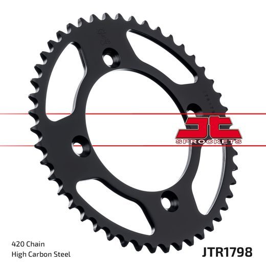 ŘETĚZOVÁ SADA EK - STŘÍBRNÝ ŘETĚZ 420 DEH, NETĚSNĚNÝ, KOLEČKO JT, ROZETA JT PRO YAMAHA YZ 65 2018-2025