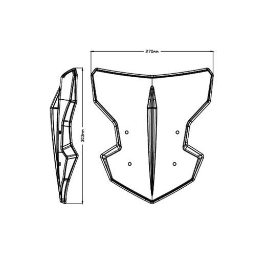 PLEXI ŠTÍT PUIG NEW GEN. SPORT 3879N ČERNÝ