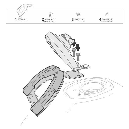 MONTÁŽNÍ SADA CLICK SYSTEM SHAD K016CS