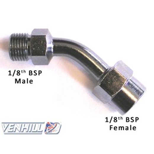 SWIVEL JOINT VENHILL POWERHOSEPLUS E645 45 DEG 1/8TH BSP CHROM