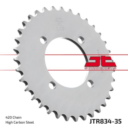 ŘETĚZOVÁ SADA EK - STŘÍBRNÝ ŘETĚZ 420 SH, NETĚSNĚNÝ, KOLEČKO JT, ROZETA JT PRO YAMAHA TT-R 110 E 2008-2025