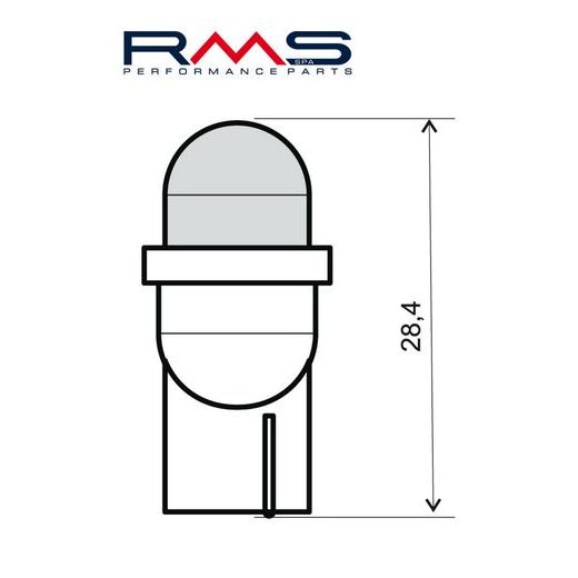 ŽÁROVKA RMS 246510560 LED 12V, T10 W2.1X9.5D MODRÁ (2KS)