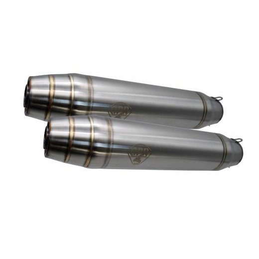 SADA DVOJITÉ UNIVERZÁLNÍ KONCOVKY VÝFUKU GPR DEEPTONE CAFE.59.DE BROUŠENÁ NEREZOVÁ OCEL