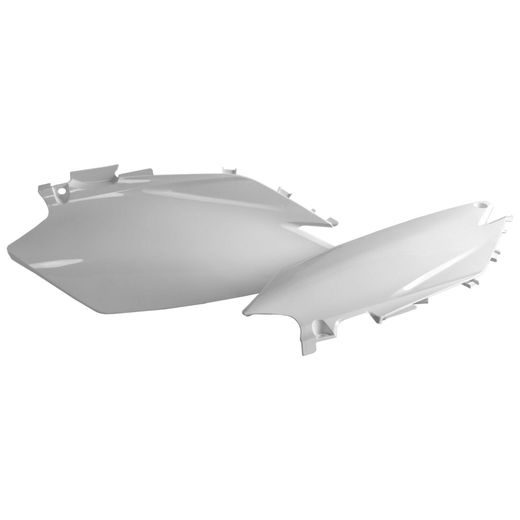 BOČNÍ ČÍSLOVÉ TABULKY POLISPORT 8605500001 (PÁR) BÍLÁ PRO HONDA CRF 450 R 2011-2012, HONDA CRF 250 R 2011-2013