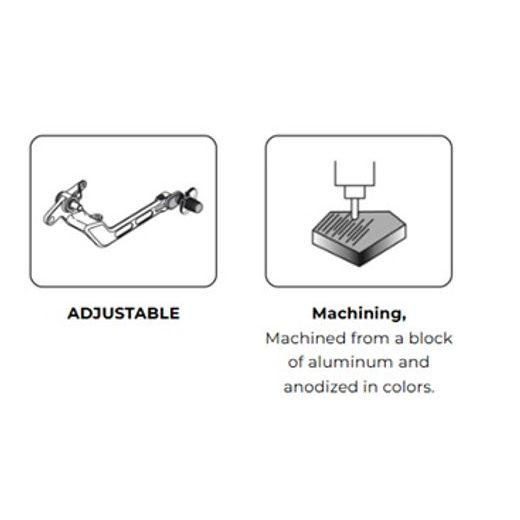 BRAKE FOOT PEDAL PUIG 22124N ČERNÝ NASTAVITELNÝ