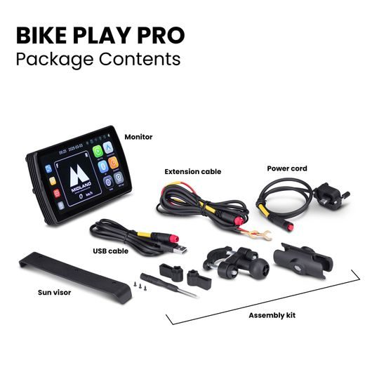 BIKEPLAY PRO – DISPLEJ NA MOTORKU S NAPÁJECÍM KABELEM MIDLAND C1682