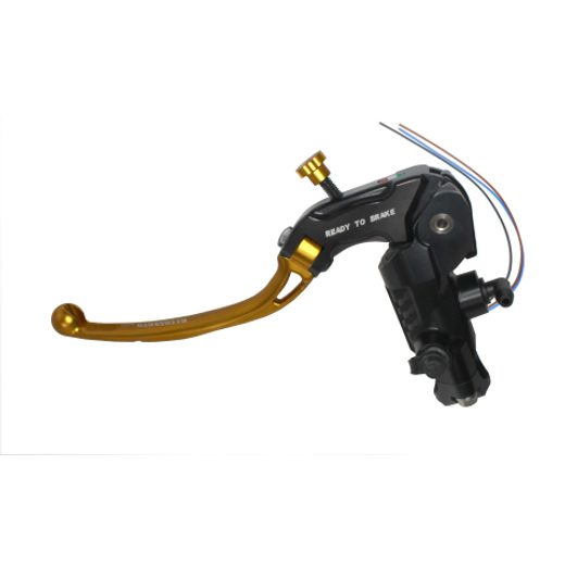 CLUTCH MASTER CYLINDER READY TO BRAKE ACCOSSATO 16X16 WITH GOLD FOLDING LEVER (NUT + LEVER)