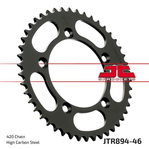 ŘETĚZOVÁ SADA EK - STŘÍBRNÝ ŘETĚZ 420 SH, NETĚSNĚNÝ, KOLEČKO JT, ROZETA JT PRO KTM SX 60 1998-2000