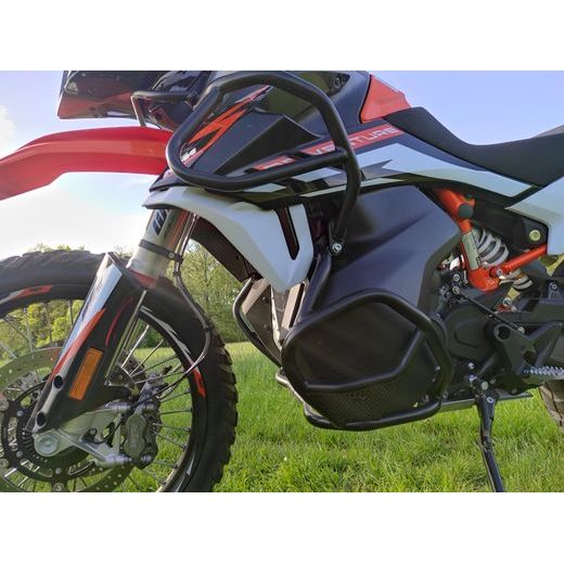 OCHRANNÉ RÁMY MOTORU RDMOTO CF130KD MATNÁ ČERNÁ VRCHNÍ A SPODNÍ PRO KTM ADVENTURE 790 / R 2019-2020, KTM ADVENTURE 890 /R/L 2021-2022
