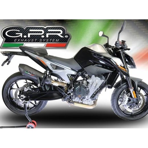 KONCOVKA VÝFUKU SLIP-ON GPR NEW GRAND PRIX EVO BLACK TITANIUM E4.KTM.97.GPAN.BLT TITANOVÁ MATNÁ ČERNÁ ZAHRNUJE SPOJOVACÍ SVOD A ODNÍMATELNÝ DB KILLER
