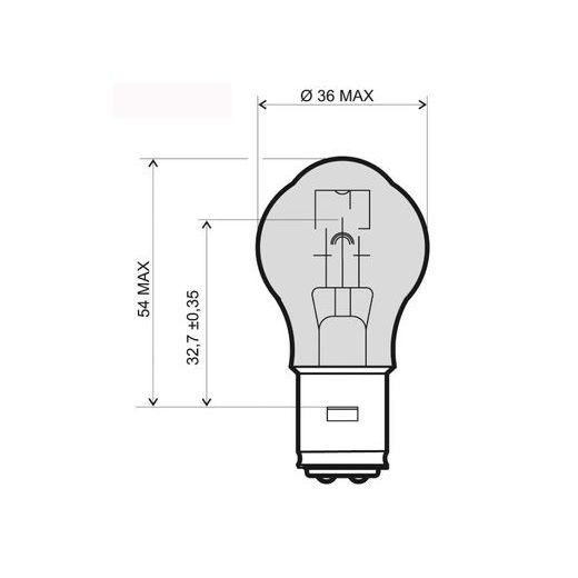 PŘEDNÍ SVĚTLO RMS 246510325 BA20D 12V 45/40W