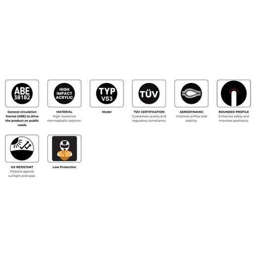 PLEXI ŠTÍT PUIG SPORT 23076N ČERNÝ