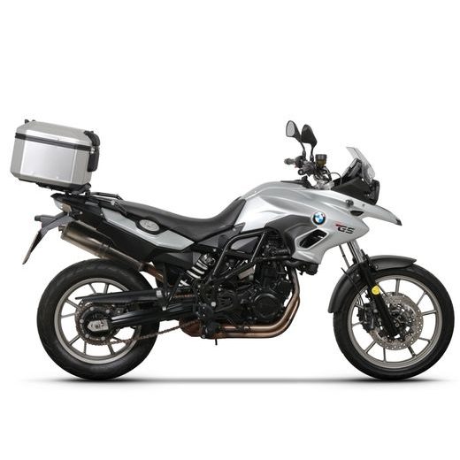 KOMPLETNÍ SADA ČERNÝCH HLINÍKOVÝCH KUFRŮ SHAD TERRA BLACK, 37L TOPCASE 36L/47L BOČNÍ KUFRY, VČETNĚ MONTÁŽNÍ SADY A PLOTNY SHAD BMW F 650 GS/ F 700 GS/ F 800 GS