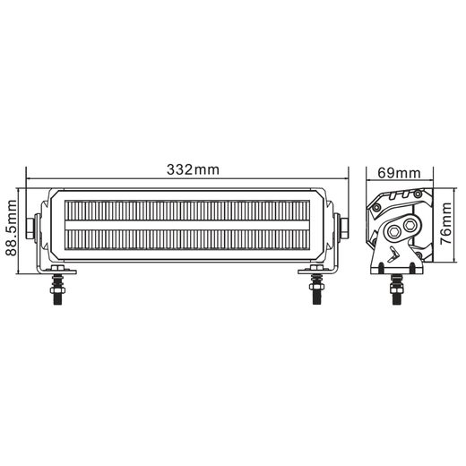 SHARK LED LIGHT BAR EU HOMOLOGATED OSRAM 12", 60W