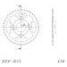 ŘETĚZOVÁ SADA EK - STŘÍBRNÝ ŘETĚZ 428 DEH, NETĚSNĚNÝ, KOLEČKO SUPERSPROX, ROZETA SUPERSPROX PRO YAMAHA SR 125 1987-2003