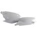 BOČNÍ ČÍSLOVÉ TABULKY POLISPORT 8601100002 (PÁR) BÍLÁ PRO KAWASAKI KX 125 2003-2008, KAWASAKI KX 250 2T 2003-2008