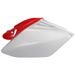 BOČNÍ ČÍSLOVÉ TABULKY POLISPORT 8602800001 (PÁR) ČERVENO CR 04/BÍLÁ PRO HONDA CRF 250 R 2006-2009