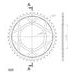 ŘETĚZOVÁ SADA EK - ZLATÝ ŘETĚZ 525 ZVX, X-KROUŽEK, KOLEČKO SUPERSPROX, ROZETA SUPERSPROX PRO YAMAHA MT-10 1000 2022-2024