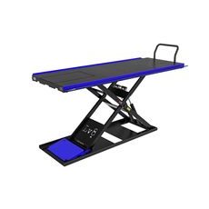 MOTORCYCLE LIFT LV8 NANO 600 FLOOR VERSION EN600GE.B WITH ELECTRO-HYDRAULIC UNIT (BLACK AND BLUE RAL 5005)