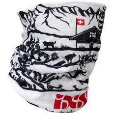 TUBULAR SCARF IXS MICRO X33519 WHITE-BLACK