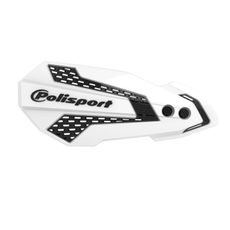 HANDGUARD POLISPORT MX FLOW 8308200002 WITH MOUNTING SYSTEM WHITE/BLACK