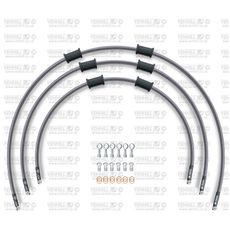 STANDARD FRONT BRAKE HOSE KIT VENHILL POWERHOSEPLUS HON-9002FS (3 CEVI V KOMPLETU) CLEAR HOSES, STAINLESS STEEL FITTINGS
