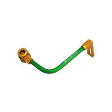 LEVER GUARD ACCOSSATO WITH GREEN HOSE AND JOINT RIGHT, ALUMINIUM