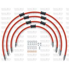STANDARD FRONT BRAKE HOSE KIT VENHILL POWERHOSEPLUS SUZ-5004F-RD (4 CEVI V KOMPLETU) RED HOSES, CHROMED FITTINGS