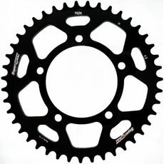 ALUMINIJASTI ZADNJI VERIŽNIK (ZOBNIK) SUPERSPROX RAL-7026:43-BLK ČRNA 43T, 525