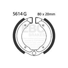 BRAKE SHOE SET EBC S614G GROOVED INCLUDINGS SPRINGS