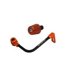 LEVER GUARD ACCOSSATO WITH BLACK HOSE AND JOINT RIGHT, ALUMINIUM