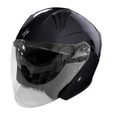 OPEN FACE HELMET STORMER RUN BLACK PEARLY L