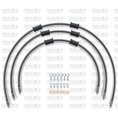 STANDARD FRONT BRAKE HOSE KIT VENHILL POWERHOSEPLUS SUZ-11006F-CB (3 CEVI V KOMPLETU) CARBON HOSES, CHROMED FITTINGS