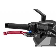 BRAKE LEVER WITHOUT ADAPTER PUIG 4.0 4110RA POKLOPNA (FOLDABLE) RED/BLUE