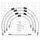 STANDARD Front brake hose kit Venhill POWERHOSEPLUS YAM-9001FS-WT (5 cevi v kompletu) White hoses, stainless steel fittings