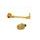 Lever guard ACCOSSATO with gold hose and joint right, aluminium