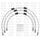 STANDARD Front brake hose kit Venhill POWERHOSEPLUS YAM-10003F-WT (3 cevi v kompletu) White hoses, chromed fittings