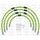 STANDARD Front brake hose kit Venhill POWERHOSEPLUS SUZ-5004FS-GR (4 cevi v kompletu) Green hoses, stainless steel fittings